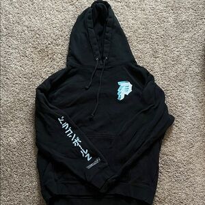 Primitive Black Hoodie with Light Blue Accents